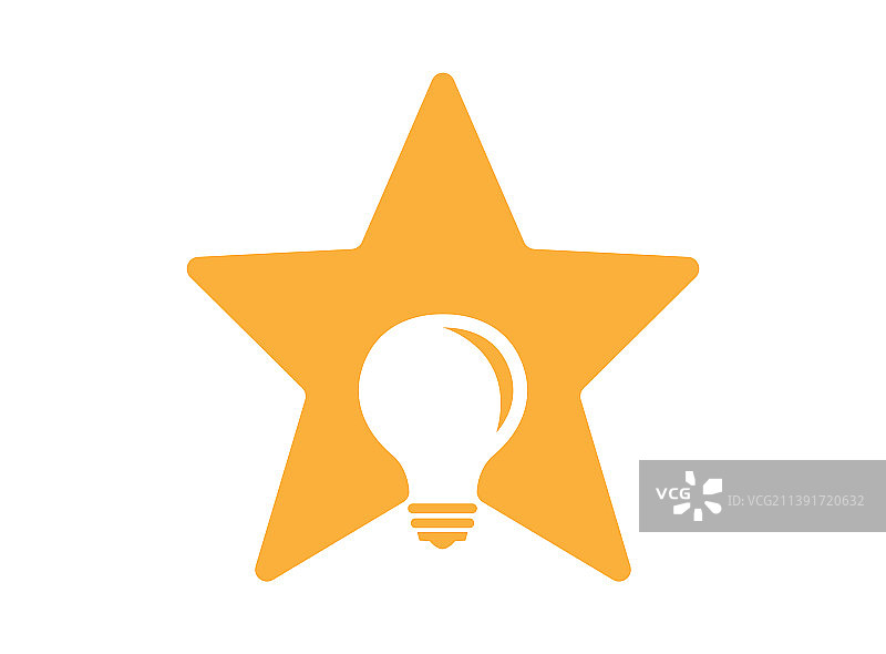 星形灯泡Logo图片图片素材