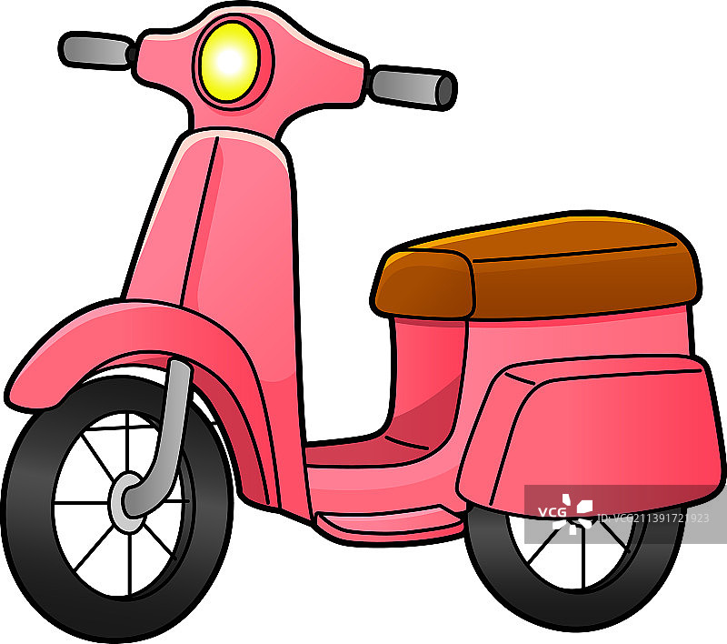 彩色滑板车卡通剪贴画图片素材