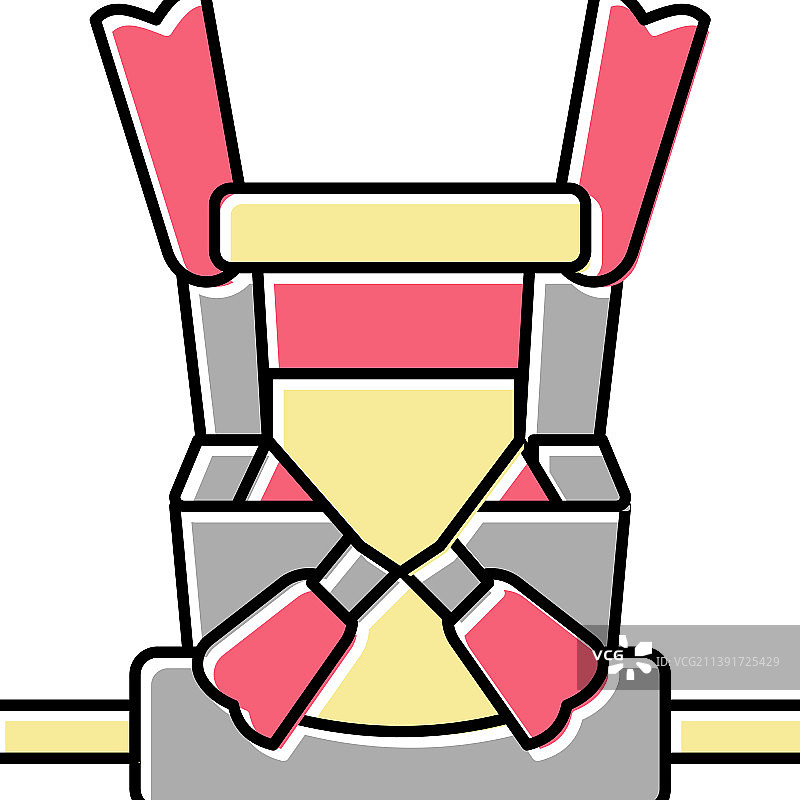 婴儿背带彩色图标图片素材