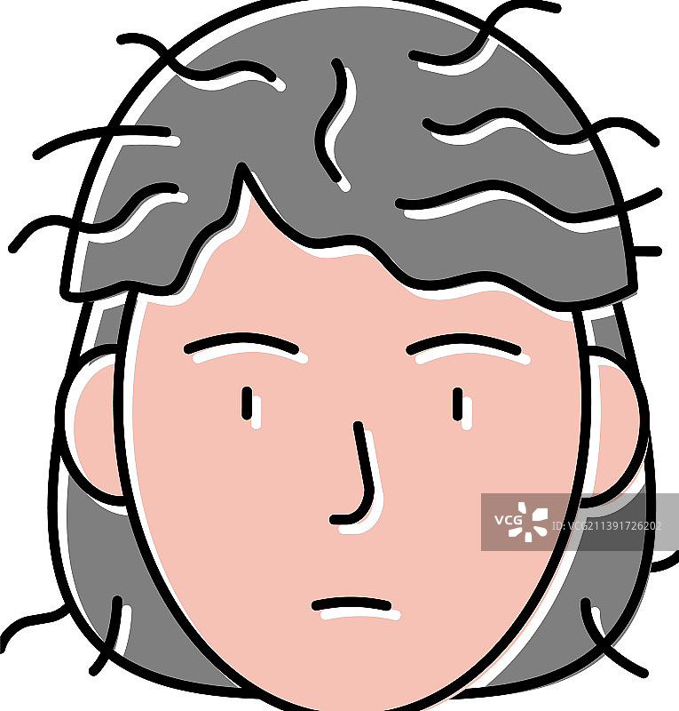 角蛋白使用前男士发色图标图片素材