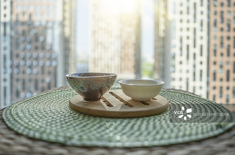 桌上的下午茶的特写镜头图片素材