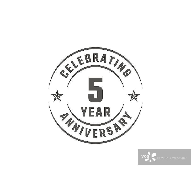 5周年庆典徽章图片素材