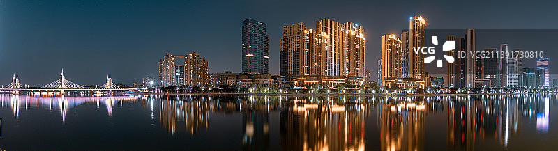 通州运河商务区夜景图片素材