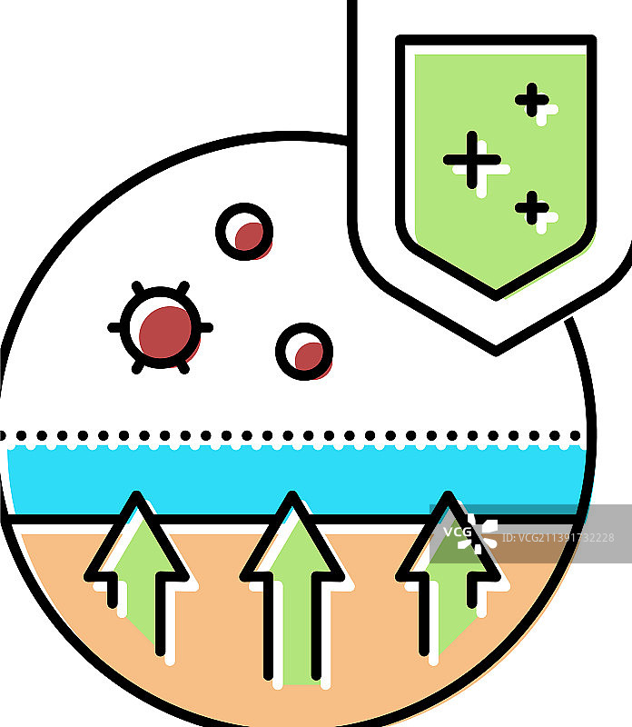 被动免疫彩色图标图片素材