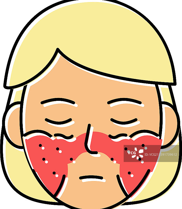 系统性红斑狼疮彩色图标图片素材