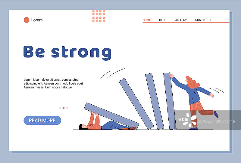 克服网站banner的多米诺骨牌效应图片素材