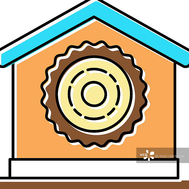 天然建筑材料彩色图标图片素材