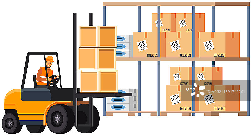 男子从事货物运输工作图片素材