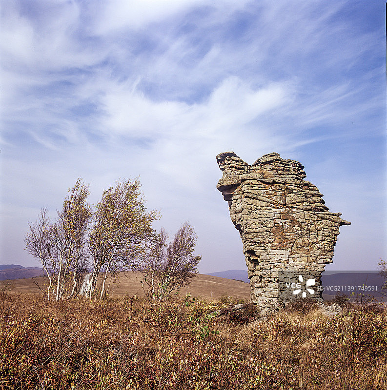 秋天的地质石林奇观图片素材