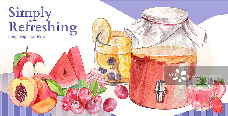 带有康普茶饮料的广告牌模板图片素材