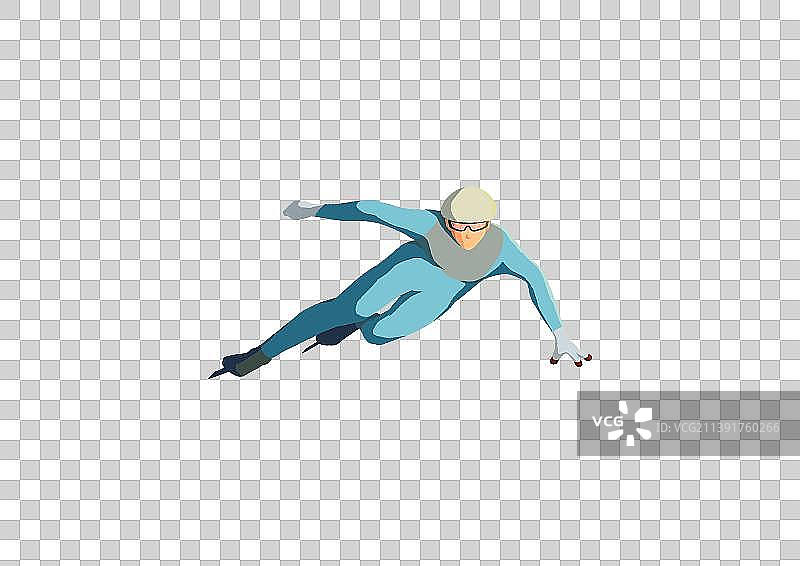 短道速滑运动员图片素材