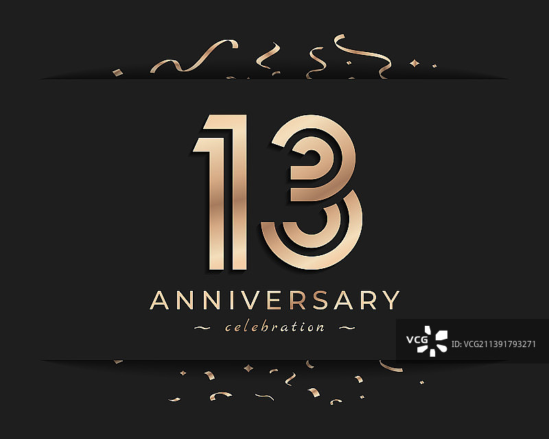 13周年庆典标志风格图片素材