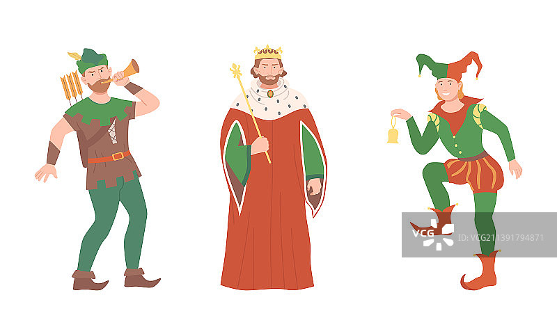 童话故事英雄：国王和弄臣图片素材