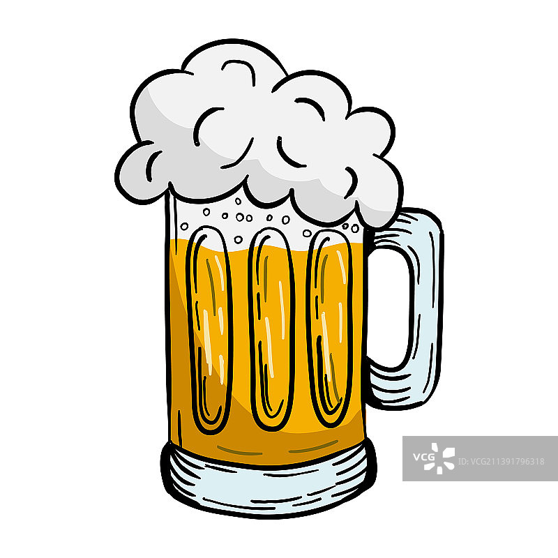 啤酒杯设计啤酒泡沫图片素材