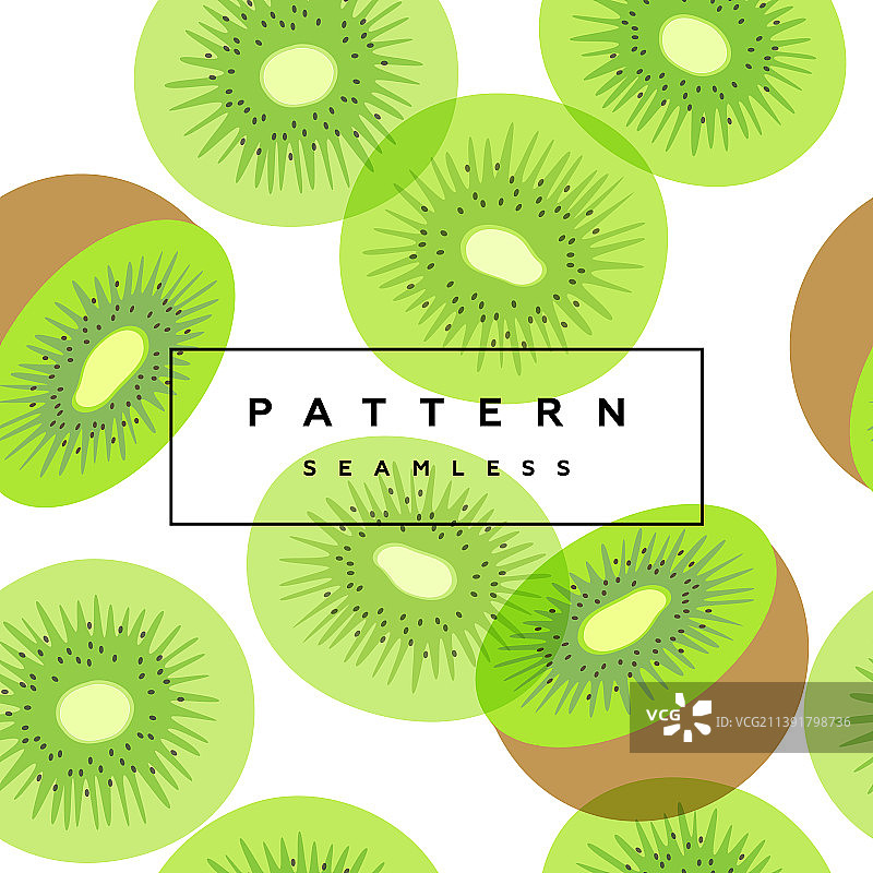 猕猴桃无缝图案水果背景图片素材
