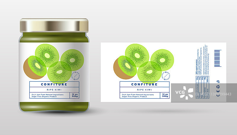 猕猴桃果酱透明切片图片素材