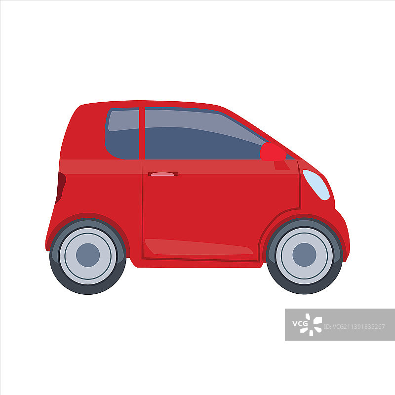 掀背车后部的红色迷你汽车图片素材