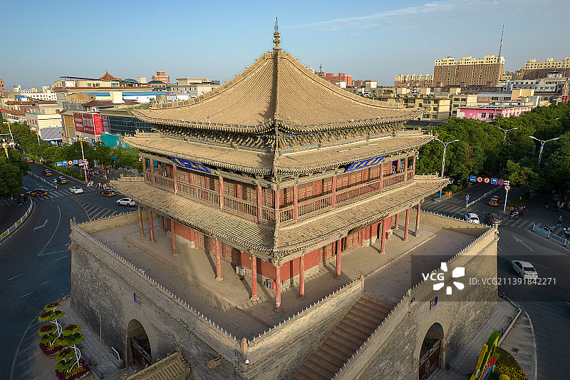 甘肃省张掖市镇远楼（张掖鼓楼）图片素材