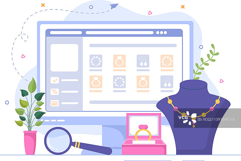 珠宝店提供项链耳环图片素材