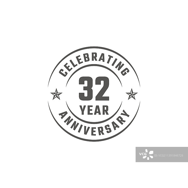 32周年纪念庆典徽章图片素材