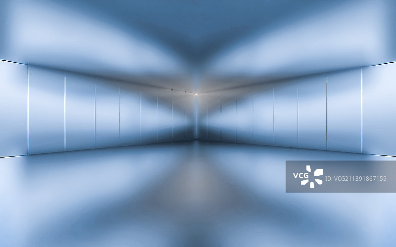 对称镜像空间大厅空地与墙面图片素材