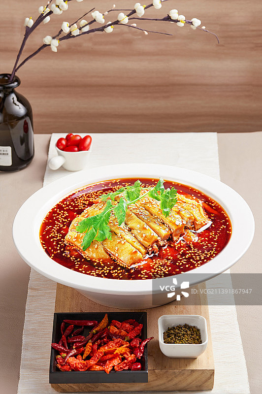 中餐舌尖美食口水鸡图片素材