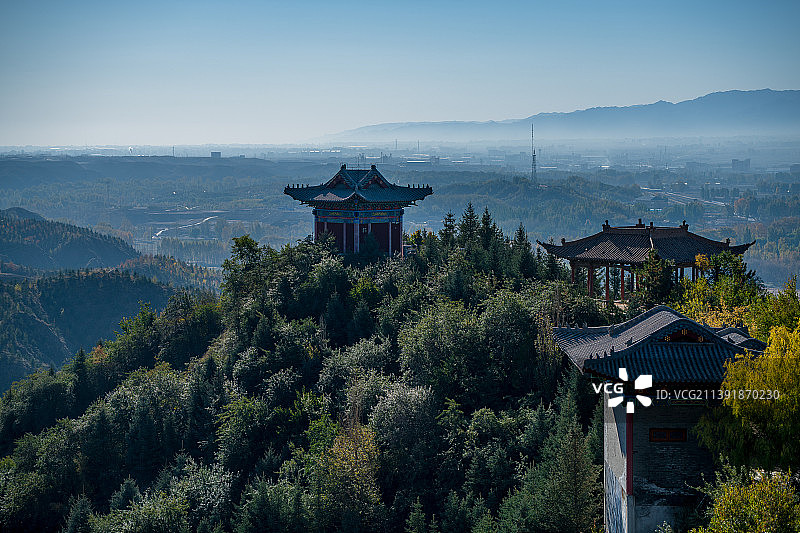 甘肃省金昌市永昌县北海子湿地，北武当山风光图片素材