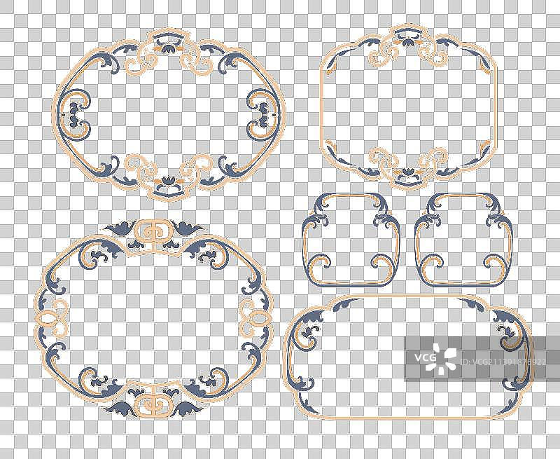 传统的彩色装饰边框图片素材
