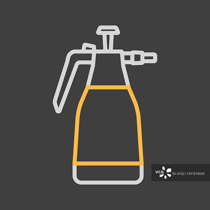 花园手动压缩喷雾器泵图标图图片素材