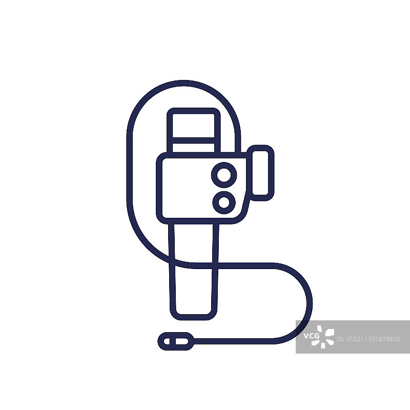 内窥镜结肠镜工具线性图标图片素材