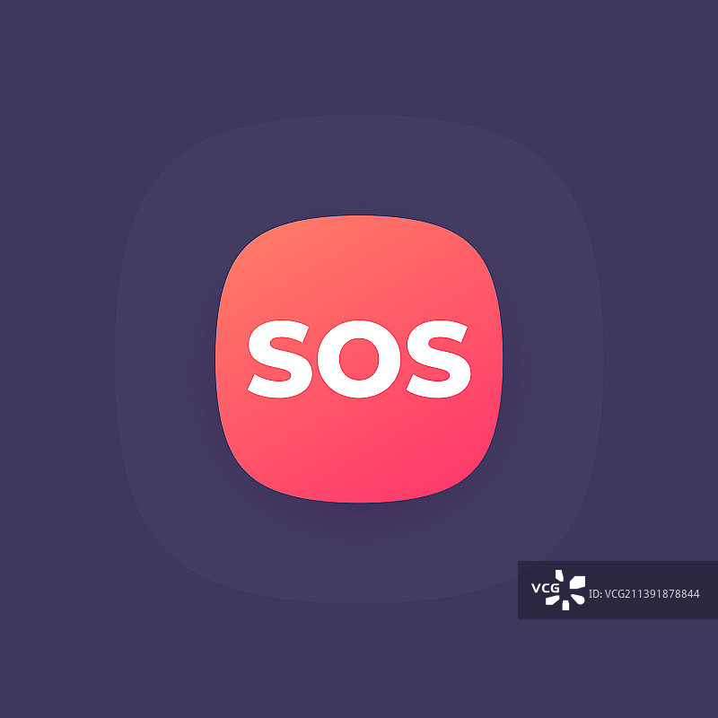 SOS红色按钮设计图片素材