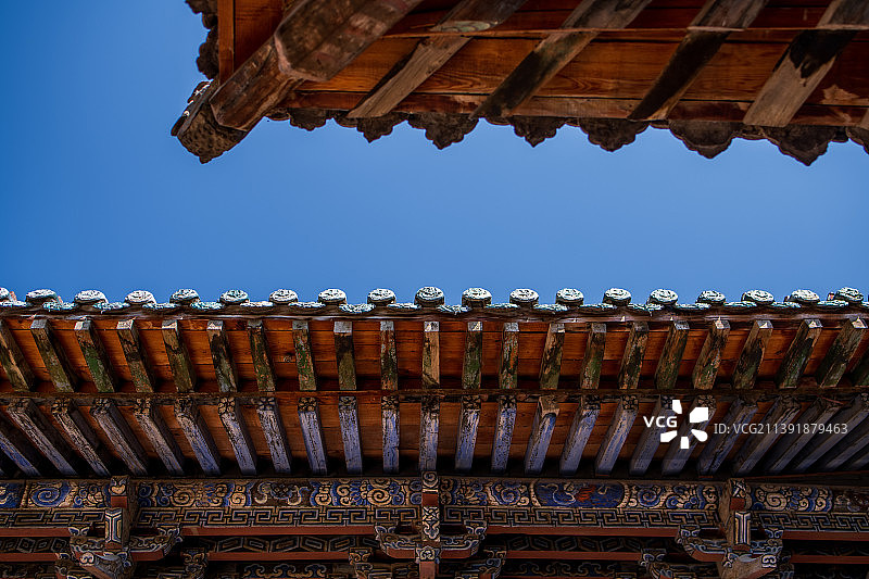 甘肃省兰州市永登县鲁土司衙门，是甘肃、青海边境众多土司建筑中保存比较完整的一座宫殿式古建筑群图片素材