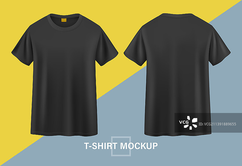 T恤衫样机正反面图片素材