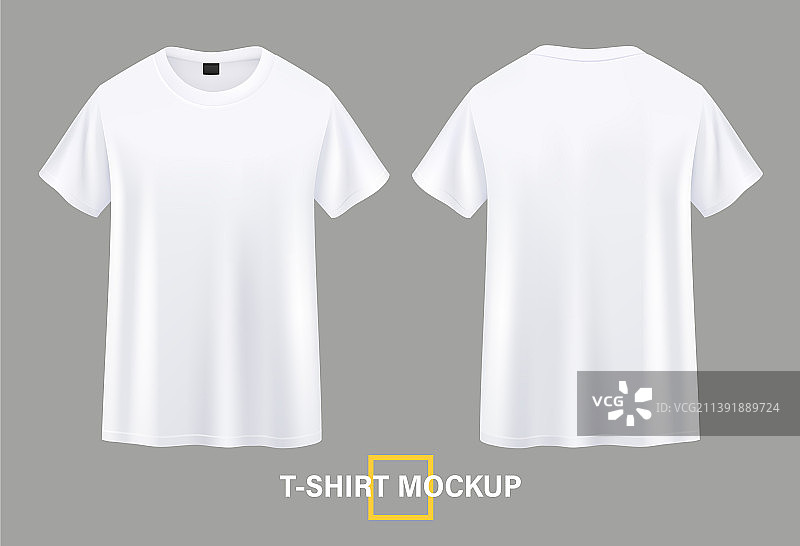T恤衫样机正反面图片素材