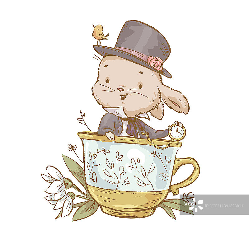 复活节快乐与可爱兔子图片素材