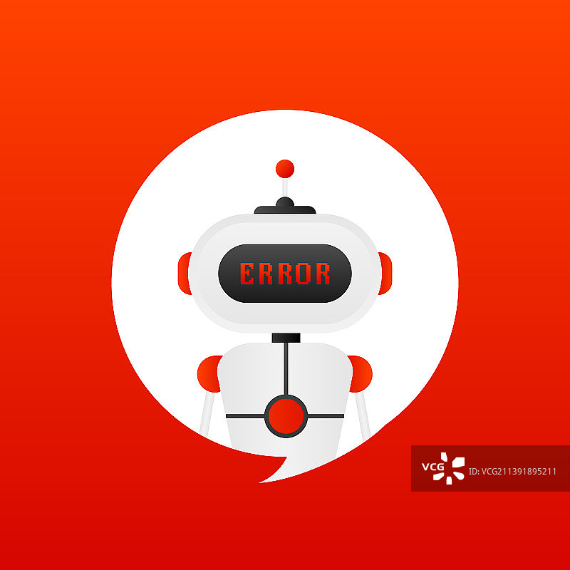 错误聊天机器人字形图标轮廓符号图片素材