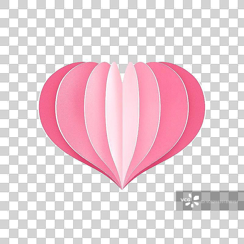 剪纸心形图片素材