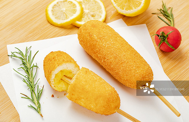 芝士热狗棒图片素材