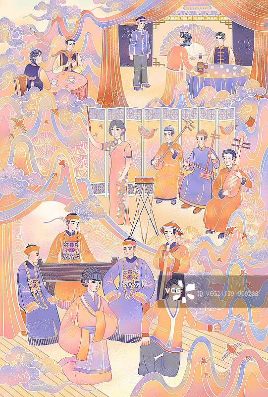 表演戏曲的人图片素材