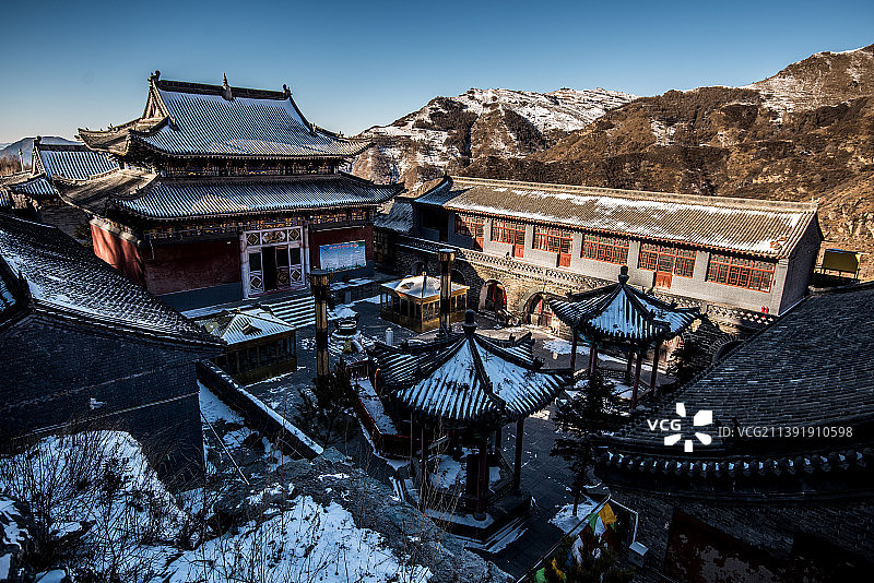 五台山清凉寺图片素材