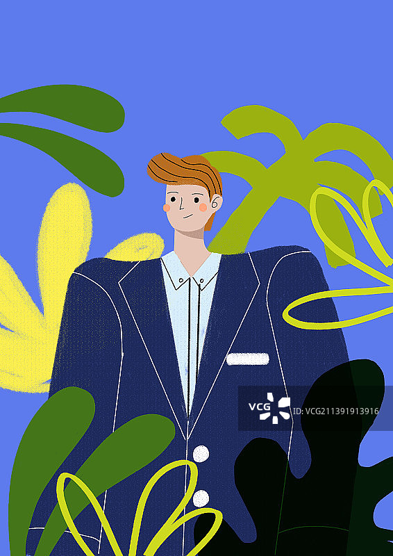 抽象男生头像装饰画图片素材