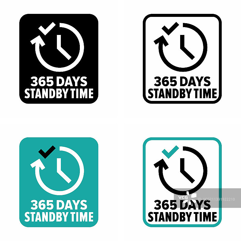 365天待机时间信息标志图片素材