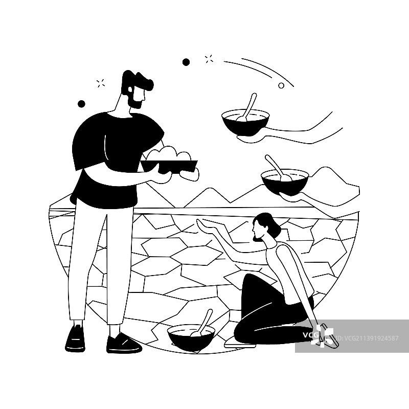 饥饿与营养不良抽象概念图片素材
