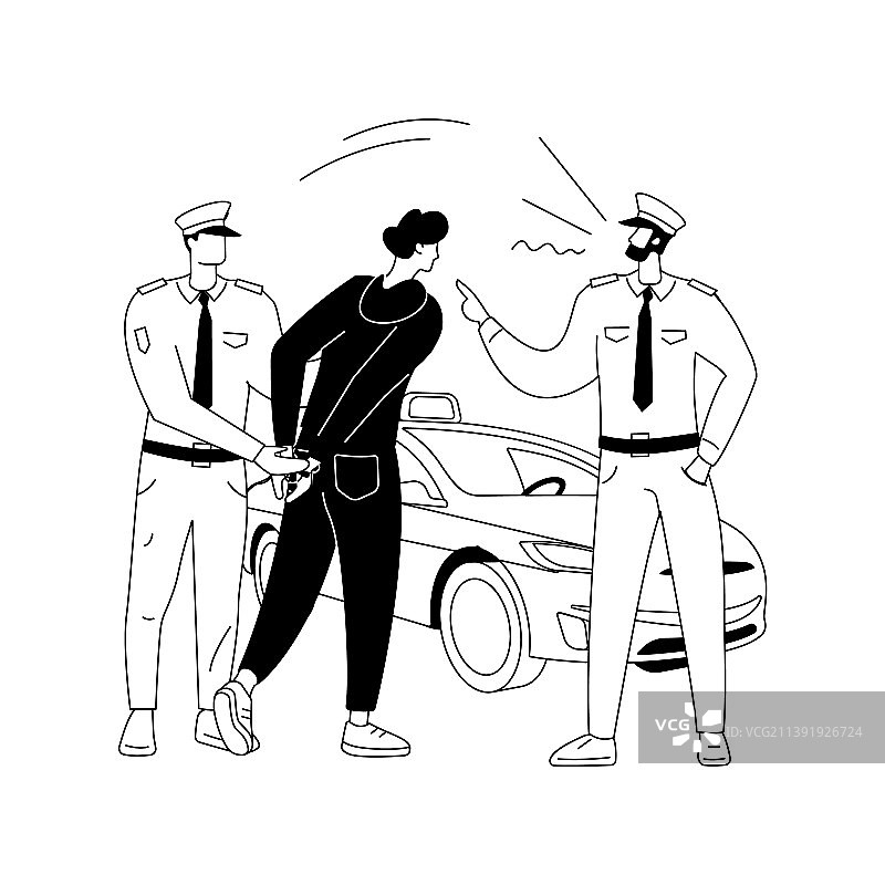 逮捕抽象概念图片素材
