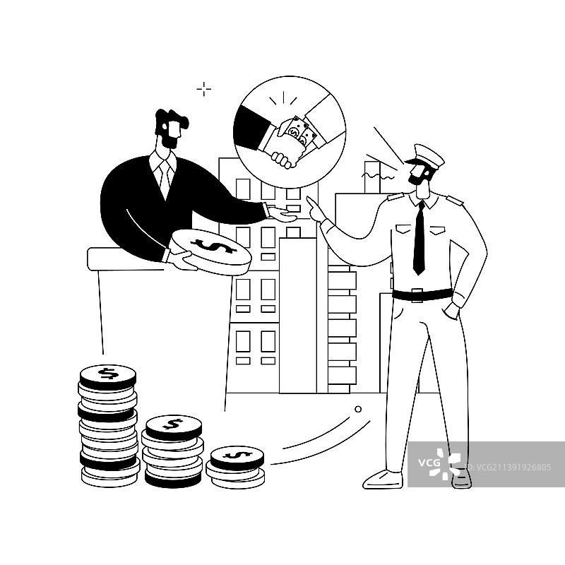 政治腐败抽象概念图片素材