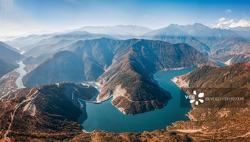 四川大岗山马蹄湾水电站图片素材