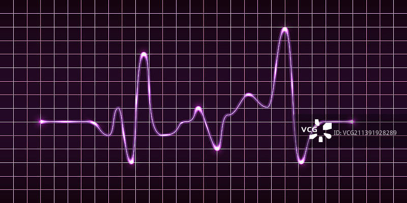 电脉冲信号心跳脉搏监视器图片素材