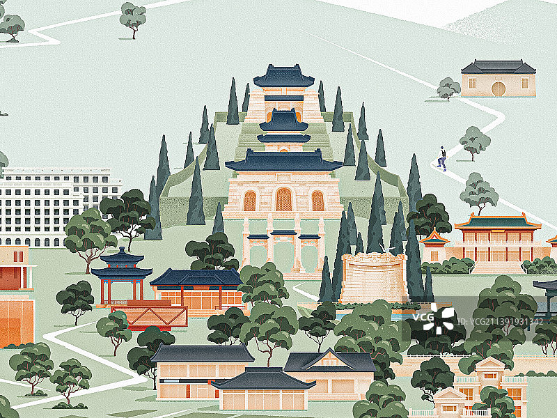 紫金山建筑文物图片素材