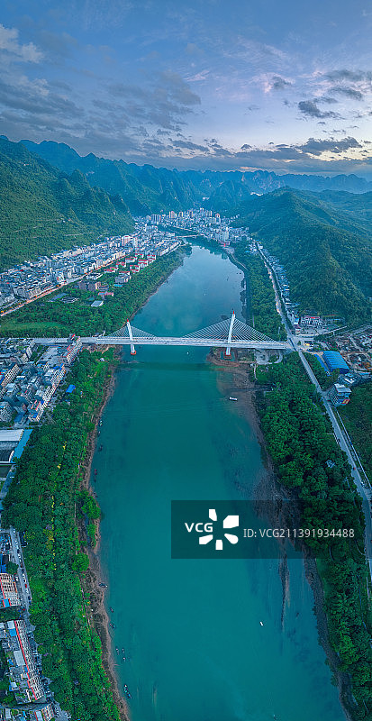 广西天峨县和龙滩大峡谷风光图片素材