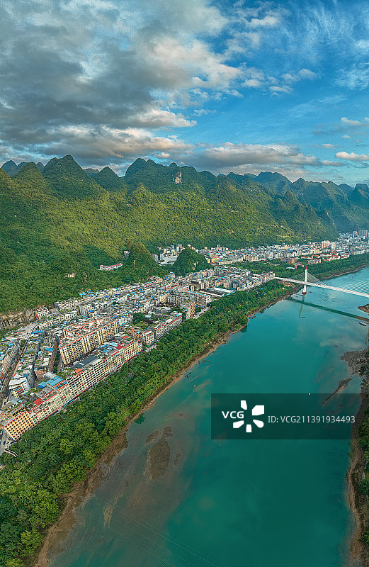 广西天峨县和龙滩大峡谷风光图片素材